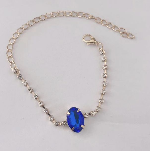 Water drop rhinestone necklace earrings bracelet ring suit high-end bridal jewelry_ipsvogv.com
