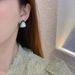 Women's Earrings Triangle pearl earrings female sterling silver green earrings temperament high-grade sense_ipsvogv.com