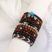 New Handmade Beaded Bracelet Set Men's Retro Wooden Bead Elastic Bracelet Coconut Shell Bracelet_ipsvogv.com