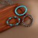 Retro Ethnic Style Turquoise Bracelet Set Personalized Trendy Beaded Bracelet Jewelry_ipsvogv.com