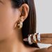 2 Pairs Of A Set, Simple And Thick C-shaped Stud Earrings Fashionable Personality Internet Celebrity Temperament Ear Jewelry Cool Trendy People_ipsvogv.com