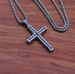 Men Jewelry Neck Chain Cross Couple Pendant Gothic Style Man Necklace Trend Chains Punk Choker Accessories_ipsvogv.com