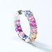 Color zirconium versatile earrings S925 sterling silver diamond rainbow earrings light luxury fashion personality_ipsvogv.com