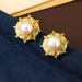 Freshwater pearl earrings for women with a high-end feel, light luxury, colorful flower ethnic style earrings, summer_ipsvogv.com