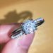 S Pure Silver Liu Shishi Same Four Claw Cross Ring, One Carat Mosang Stone Simulated Diamond Hearts And Eight Arrows_ipsvogv.com