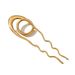fashion temperament hairpin stainless steel plated gold non fading wave ring hair accessories_ipsvogv.com