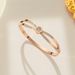 2022 New Roman Ring Double Diamond Zircon Rose Gold Titanium Steel Women's Internet Red Bracelet Creative Fashion_ipsvogv.com