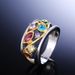 Cao Shi's Summer New Style Fashionable Multi Colored Stone Ring, Women's Popular Versatile Handmade Jewelry_ipsvogv.com