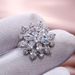 Cao Shi's new luxury sunflower double zircon women's Earrings Fashion Women's COPPER EARRINGS accessories_ipsvogv.com