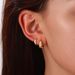 Women’s Jewelry Set Fashion Minimalist Copper Plated Real Gold Round Wide Earrings Earrings Geometric Small Smooth Earrings_ipsvogv.com