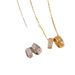 Sparkling Diamond Carved Circular Pendant Titanium Steel Necklace, Versatile And Personalized For Women, Ins Trend_ipsvogv.com