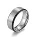 8mm two tone men's ring Matte blue brushed stainless steel fashion ring_ipsvogv.com