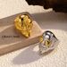 Women’s Jewelry Set Fashion Gold Electroplated Exaggerated Skull Stainless Steel Ring Ring_ipsvogv.com