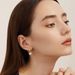 C-Shaped Pearl Earrings - Minimalist Plated Studs (Hypoallergenic Lightweight)_ipsvogv.com