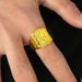 Copper Men's With A Large Opening, Brass Gold-plated For Gaining Wealth, Jewelry Ring_ipsvogv.com
