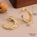 Cold Style Knotted Round Earrings Retro Design Temperament Earrings Niche High End Earrings_ipsvogv.com