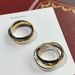 Kajia Rose Three Color Fashion Trend Titanium Steel Precision Classic New Ring V Gold_ipsvogv.com