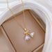 Titanium Steel 【 】 Bell Shaped Trumpet Flower Light Luxury Temperament Gorgeous Full Diamond Necklace Women's Versatile 【 】_ipsvogv.com