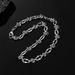 Hip hop personality titanium steel non fading knotted necklace men's trendy basic street niche high end autumn and winter sweater chain_ipsvogv.com