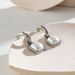 Gold-Plated Copper French Style High-End Luxury Square Pearl For Women Simple Fashionable Unique Earrings_ipsvogv.com