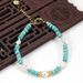 Natural Freshwater Pearl Shell Turquoise Natural Stone Bracelet Necklace Women's Set_ipsvogv.com