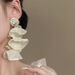 Women’s Jewelry Set FashionRetro White Chiffon Petal Earrings Light Luxury Holiday Style Earrings Gentle Pure Desire Super Fairy Small Fresh Earrings_ipsvogv.com