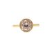 Women's Jewelry White Copper Plated Shine Shining Round Halo Ring Single Stone Ring Couple Light Luxury Gift Temperament_ipsvogv.com