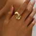 Ins small fragrant style simple sweet food finger electroplated opening adjustable niche design versatile ring_ipsvogv.com