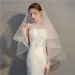 Wedding Hair Jewelry Simple Short Double Layered Headscarf Bride Wedding Dress Hot Selling Accessories With Hair Comb_ipsvogv.com