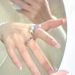Ring 【 】 People's 2617 Collection Female Student Pink Diamond Love Texture Pearl Zircon Tassel Chain Sweet Cool Style 【 】_ipsvogv.com