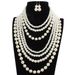 Fashionable Pearl Bead Necklace Multi-layer Sweater Chain Accessory 6880_ipsvogv.com
