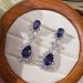 Cao Shi's Water Drop Shaped New Product Full Diamond Simulation Blue Bridal Luxury Earr, Female Socialite Style_ipsvogv.com