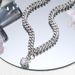 Detachable zircon thick Cuban necklace men's high grade titanium steel nich trend non fading clavicle chain_ipsvogv.com
