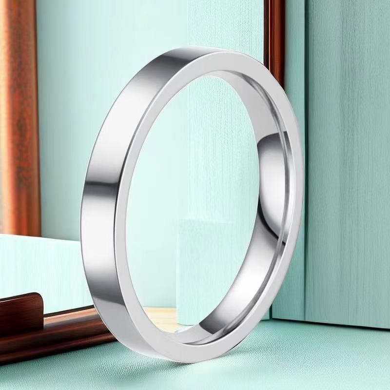 Stainless Steel Ring Joker Non-fading Niche Ins Electroplating Simple High-level Titanium Steel Jewelry Jewelry_ipsvogv.com