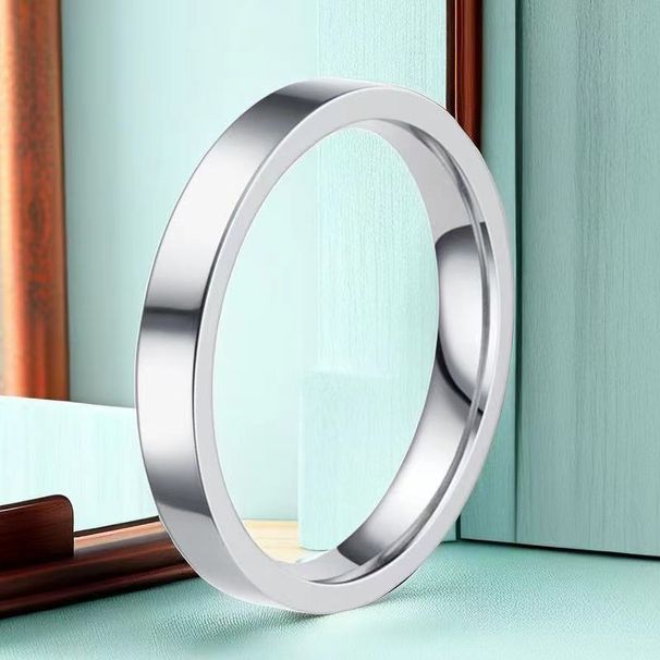 Stainless Steel Ring Joker Non-fading Niche Ins Electroplating Simple High-level Titanium Steel Jewelry Jewelry_ipsvogv.com