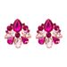 Ins Style Creative Geometric Earrings Women's Alloy Electroplated With Colored Glass Diamonds Trendy High-end Ear_ipsvogv.com
