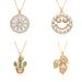 Niche Design Necklace Fashionable And Simple Cactus Love Flower Pendant Clavicle Necklace For Women_ipsvogv.com