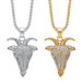 New Hot-Selling Hip-Hop Jewelry Titanium Steel Gold-Plated Full Diamond Mustache Pendant Necklace_ipsvogv.com
