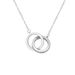 S925 sterling silver full zirconium double ring necklace female high end design Mobius ring clavicle chain light luxury simple_ipsvogv.com