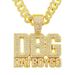 Trendy men's personality and creative double row patchwork full diamond letter pendant necklace, hip-hop nightclub Cuban_ipsvogv.com