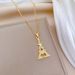 【 】 Love Tower Light Luxury Charm Gorgeous Full Diamond Necklace Women's Versatile Clavicle Titanium Steel Chain_ipsvogv.com