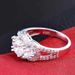 Moissanite Platinum Plated Micro Inlaid Three Diamonds Fashionable High End Trend Exquisite Luxury 3A Zircon Women's Ring_ipsvogv.com
