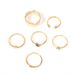 Internet Famous Metal Stars, Moon Butterflies, Popular Elements, 6-piece Set Of Rings For Women_ipsvogv.com