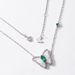 new White Shell Butterfly Fashion Necklace S925 Silver Inlaid Cultivated Emerald Retro Clavicle Chain_ipsvogv.com