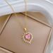 Steel 【 Titanium 】 Love Zircon Light Luxury Temperament Gorgeous Full Diamond Necklace Women's Versatile Collarbone 【 】_ipsvogv.com