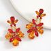 Colorful Christmas simple earrings Fashionable and atmospheric handmade Halloween big flower earrings_ipsvogv.com