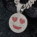 Hip Hop Full Diamond Smiling Face Necklace Pendant High Quality Creative Alloy Men's Expression Hip Hop Pendant_ipsvogv.com