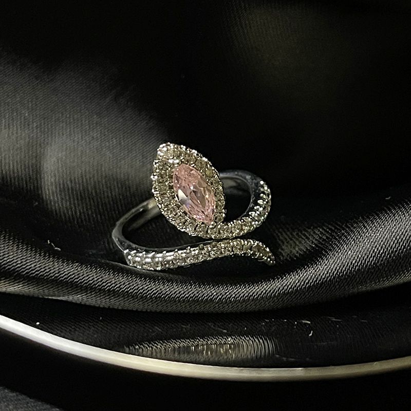 New Product: Super Fairy Princess Pink Zircon Sparkling Diamond Starry Small Star Design Open Light Luxury High End Ring_ipsvogv.com
