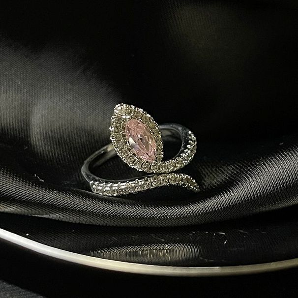 New Product: Super Fairy Princess Pink Zircon Sparkling Diamond Starry Small Star Design Open Light Luxury High End Ring_ipsvogv.com