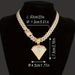 Trendy Men's Ins Style Full Diamond Pendant Cuban Necklace Unisex Cool Hip Hop Rapper Accessories_ipsvogv.com